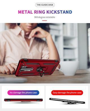 Захисний чохол Kvadrat Ring для Xiaomi Redmi Note 8 Pro Сріблястий