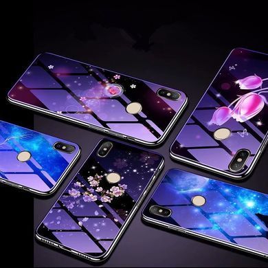 Захисний чохол Fantasy з глянцевими торцями для Xiaomi Mi6X / Mi A2 (квіти) Малиновий