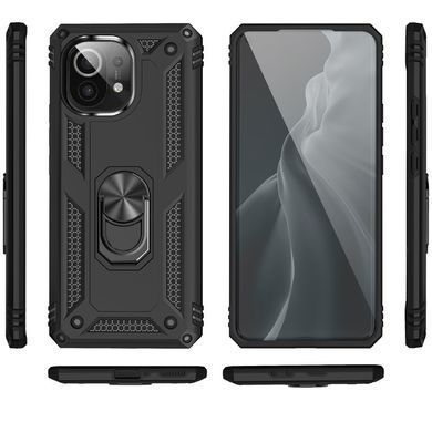 Защитный чехол Kvadrat Ring для Xiaomi Mi 11 Lite / Mi 11 Lite 5G / 11 Lite 5G NE Черный