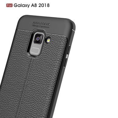 Защитный чехол Leather для Samsung A530 Galaxy A8 2018 Черный