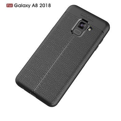 Защитный чехол Leather для Samsung A530 Galaxy A8 2018 Черный