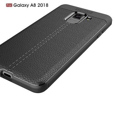 Защитный чехол Leather для Samsung A530 Galaxy A8 2018 Черный