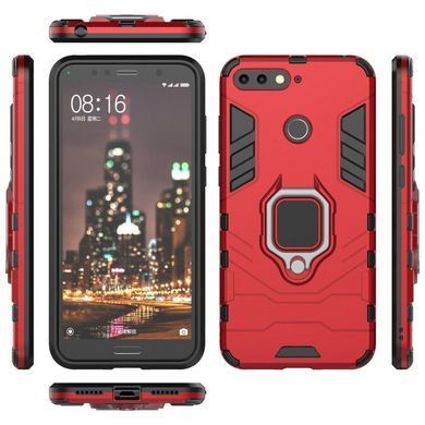 Защитный чехол Strong Guard Ring для Huawei Y6 2018 / Huawei Y6 Prime 2018 / Huawei Honor 7A Pro Красный
