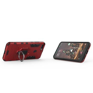 Защитный чехол Strong Guard Ring для Huawei Y6 2018 / Huawei Y6 Prime 2018 / Huawei Honor 7A Pro Красный