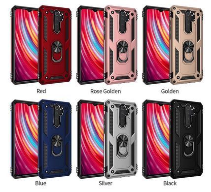Захисний чохол Kvadrat Ring для Xiaomi Redmi Note 8 Pro Сріблястий