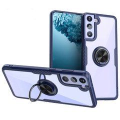 Защитный чехол Crystal Ring для Samsung Galaxy S21 Темно-синий