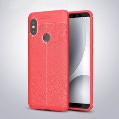 Защитный чехол Leather для Xiaomi Redmi Note 5 Pro Красный