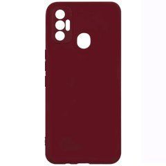 Защитный чехол Liquid Case Full Camera для Tecno Spark 7 Бордовый