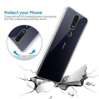 TPU чехол Strong Clear 0,5mm для Nokia 2.4 Прозрачный