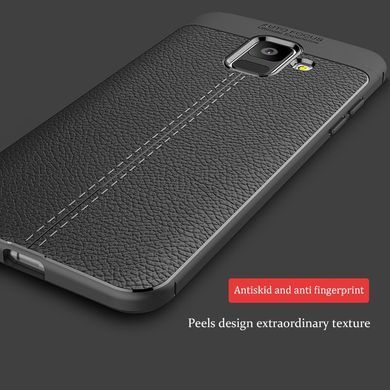 Защитный чехол Leather для Samsung A600 Galaxy A6 2018 Красный