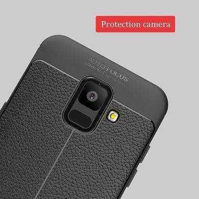 Защитный чехол Leather для Samsung A600 Galaxy A6 2018 Красный