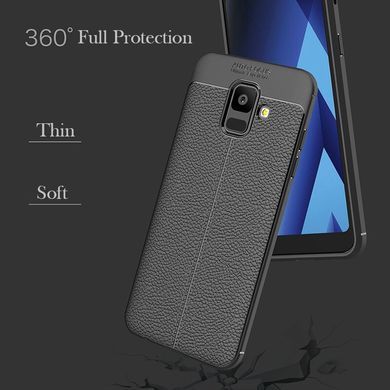 Защитный чехол Leather для Samsung A600 Galaxy A6 2018 Красный