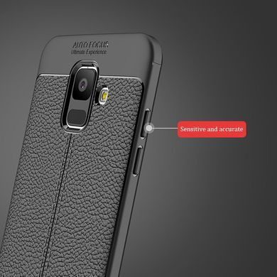 Защитный чехол Leather для Samsung A600 Galaxy A6 2018 Красный