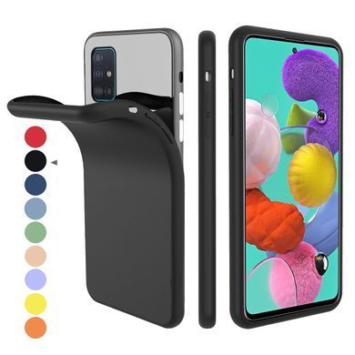 Защитный чехол Liquid Case Full Cover для Samsung A715F Galaxy A71 2020 Черный