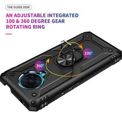 Защитный чехол Kvadrat Ring для Xiaomi Redmi K30 Pro / Poco F2 Pro Черный