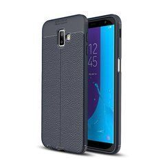 Защитный чехол Leather для Samsung J610 Galaxy J6 Plus 2018 Синий