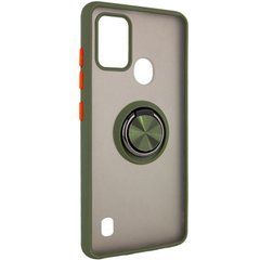 Захисний чохол Ring Buttons для ZTE Blade A51 Салатовий
