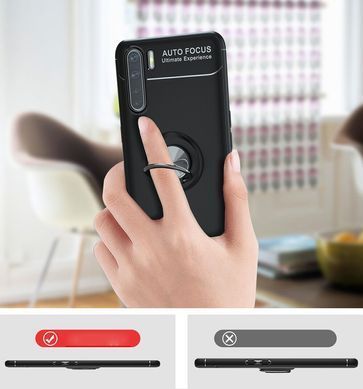 Защитный чехол Color Ring для Oppo A91 / Reno 3 Черный