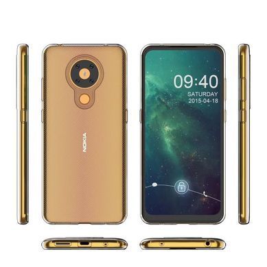 TPU чехол Strong Clear 0,5mm для Nokia 5.3 Прозрачный