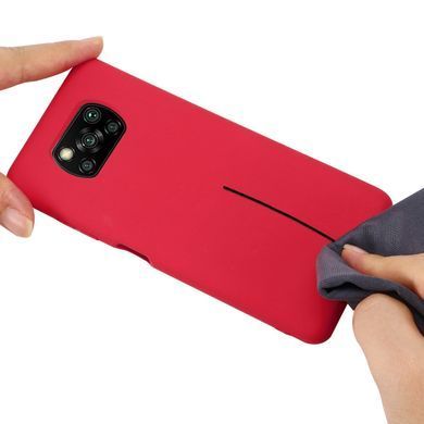 Защитный чехол Liquid Case Full Cover для Xiaomi Poco X3 / X3 NFC / X3 Pro Красный