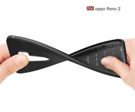 Защитный чехол Leather для Oppo Reno 2 Черный