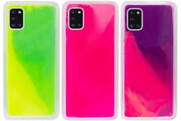 Захисний чохол Neon с песком для Samsung A315F Galaxy A31 Фіолетовий