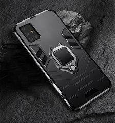 Защитный чехол Strong Guard Ring для Samsung A715F Galaxy A71 2020 Черный