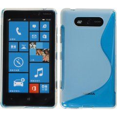 Чехол TPU S-line для Nokia Lumia 820 Прозрачный