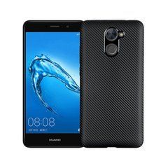 Защитный чехол Carbon TPU для Huawei Y7 / Y7 Plus Черный