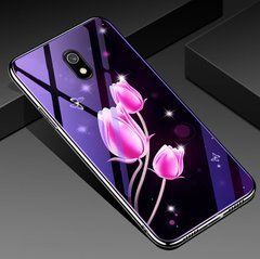 Защитный чехол Fantasy с глянцевыми торцами для Xiaomi Redmi 8A (тюльпаны) Розовый