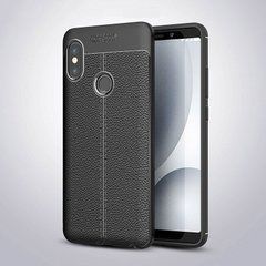 Защитный чехол Leather для Xiaomi Redmi Note 5 Pro Черный