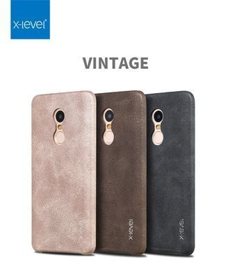 Защитный чехол X-level Vintage для Xiaomi Redmi Note 4 Коричневый