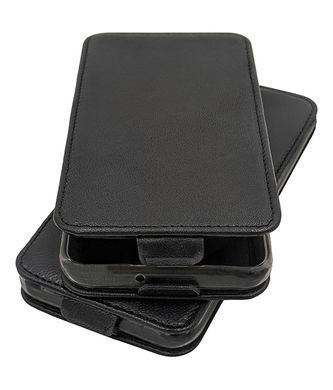Чехол из натуральной кожи Genuine Leather Flip для Nokia 206 Черный