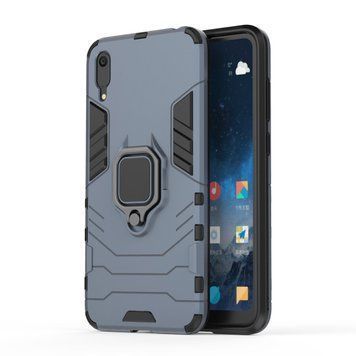 Защитный чехол Strong Guard Ring для Huawei Y6 Pro 2019 (без вырез под сканер) / Huawei Y6 2019 / Huawei Honor 8A Navy