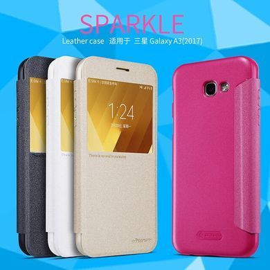 Чохол-книжка Nillkin Sparkle для Samsung A320 Galaxy A3 2017 Золотий