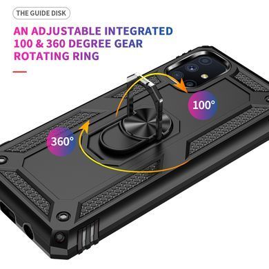 Захисний чохол Kvadrat Ring для Samsung M515F Galaxy M51 Чорний