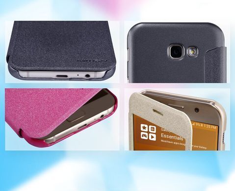 Чохол-книжка Nillkin Sparkle для Samsung A320 Galaxy A3 2017 Золотий