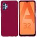 Защитный чехол Liquid Case Full Cover для Samsung A325F Galaxy A32 4G Малиновый