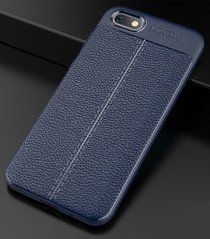 Защитный чехол Leather для Huawei Y5 Prime 2018 / Huawei Honor 7A Синий