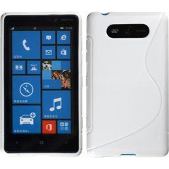 Чехол TPU S-line для Nokia Lumia 820 Белый