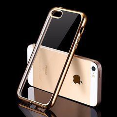 TPU чехол Electro-plating для iPhone 5 / iPhone 5S / iPhone SE Золотистый