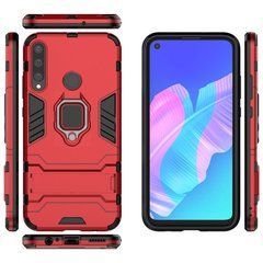 Защитный чехол Strong Guard Ring для Huawei P40 Lite E / Y7p Красный