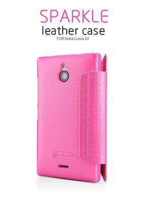 Чохол-книжка Nillkin Sparkle для Nokia X2 Рожевий