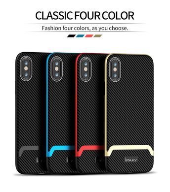 Ударопрочный чохол iPaky TPU+PC для iPhone XS Max Чорний / Сірий