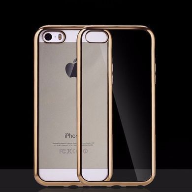 TPU чехол Electro-plating для iPhone 5 / iPhone 5S / iPhone SE Золотистый