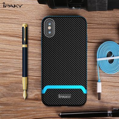 Ударопрочный чохол iPaky TPU+PC для iPhone XS Max Чорний / Сірий