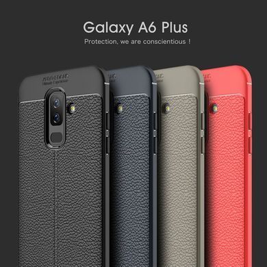Захисний чохол Leather для Samsung A605 Galaxy A6 Plus / Galaxy J8 Plus 2018 Червоний