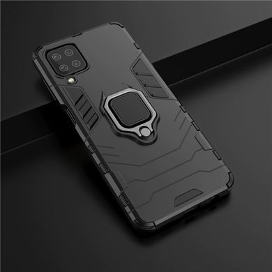 Защитный чехол Strong Guard Ring для Samsung A225F Galaxy A22 / M325F Galaxy M32 Черный
