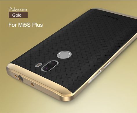 Ударопрочный чохол iPaky TPU+PC для Xiaomi Mi5s Plus Чорний / Золотий