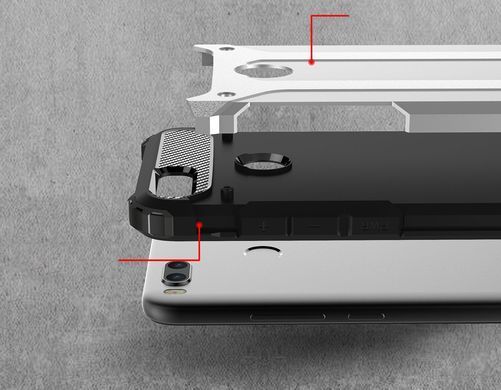 Защитный чехол Hard Guard для Xiaomi Mi5x / Mi A1 Серебристый